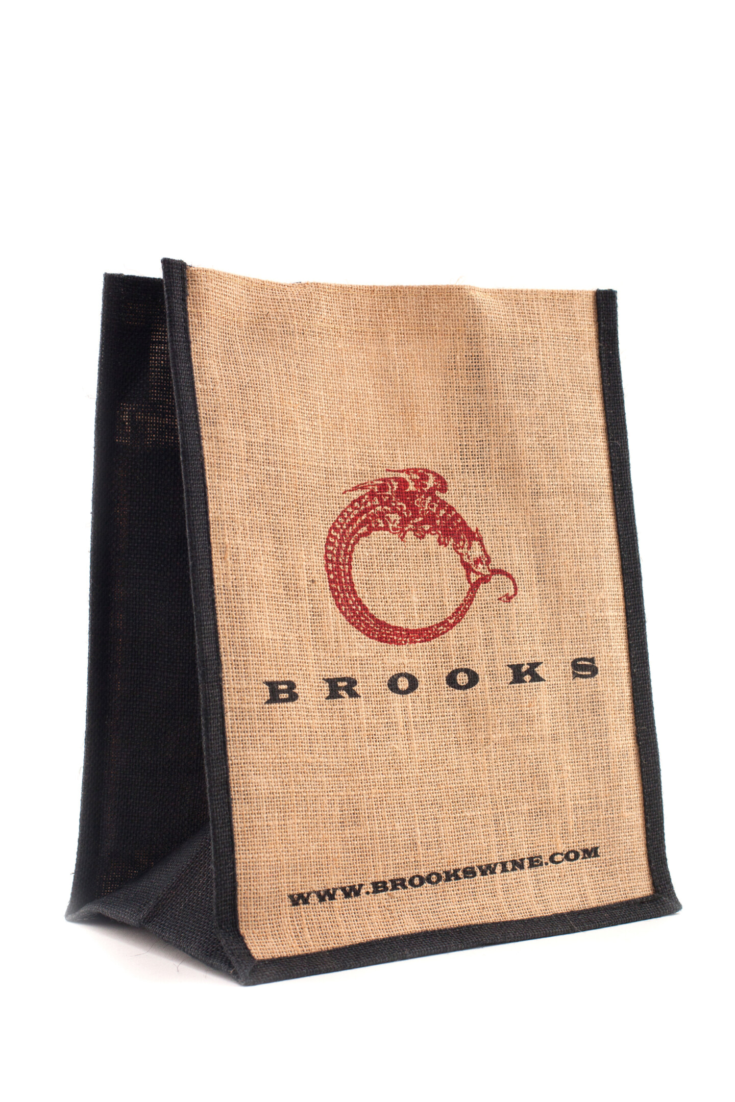 Logo Wine Jute Bag - 6 bottle || Brooks Wine