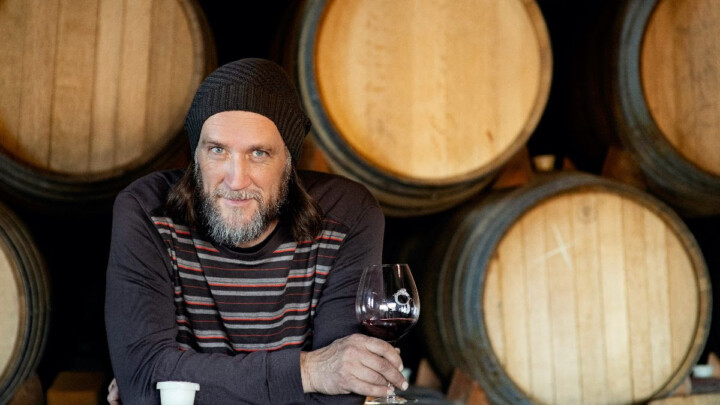 Winemaker Chris Williams with a glass of Brooks Wines