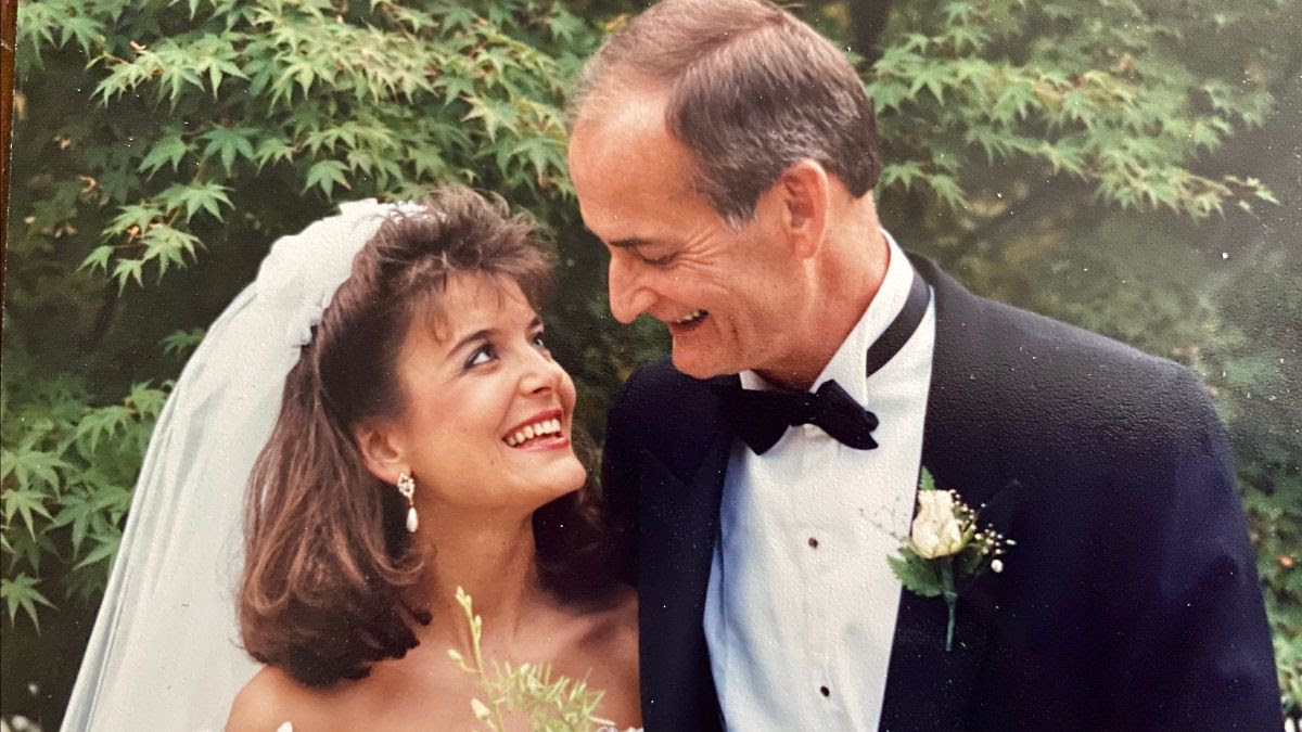 Janie and her father Jim, at Janie's wedding