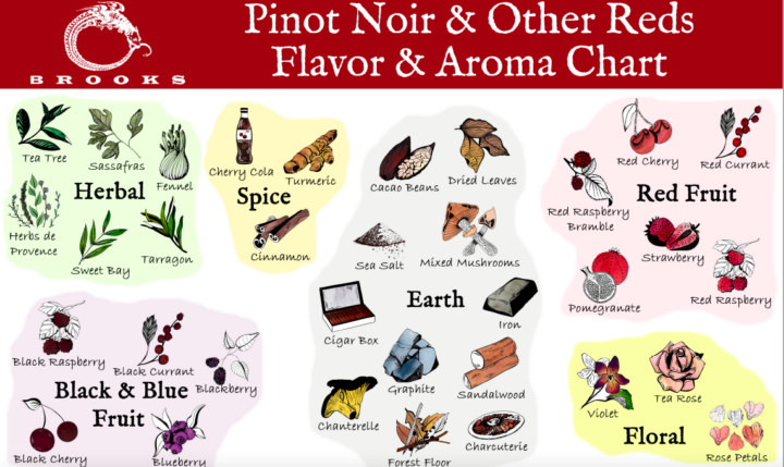 A Brooks red wine aroma chart