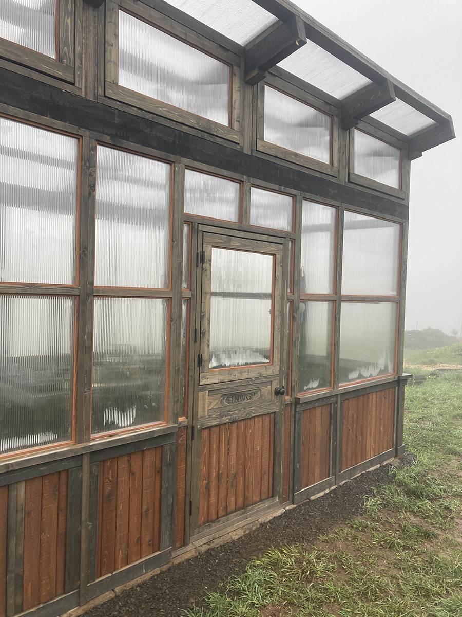 View of Brooks Wine's new greenhouse