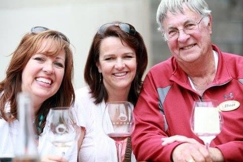 Heather and Heidi with their father Don Byard