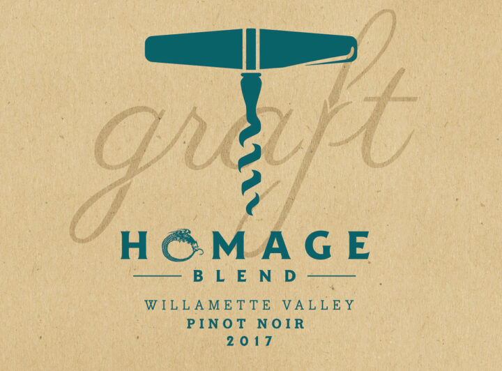 Label of the 2017 Graft Homage Blend Pinot Noir