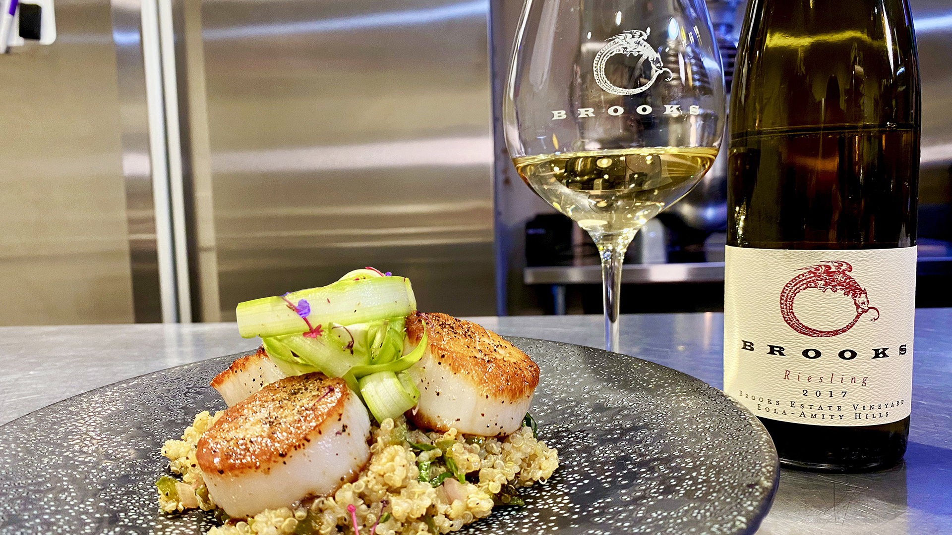 Seared scallops